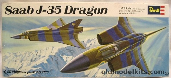 Revell 1/72 Saab J-35 Dragon (Draken), H131 plastic model kit